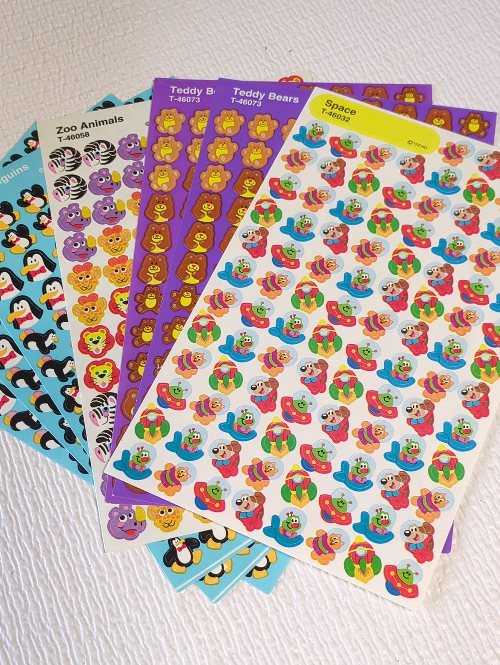 🏵️Trend Colorful Kids Sticker Sheets Bundle of 4 Types with 7 Sheets Total
